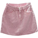 Diamond Studded Denim Skirt