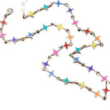 Stainless Steel Rainbow Stars Necklace