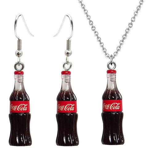 Coke Earrings & Necklace