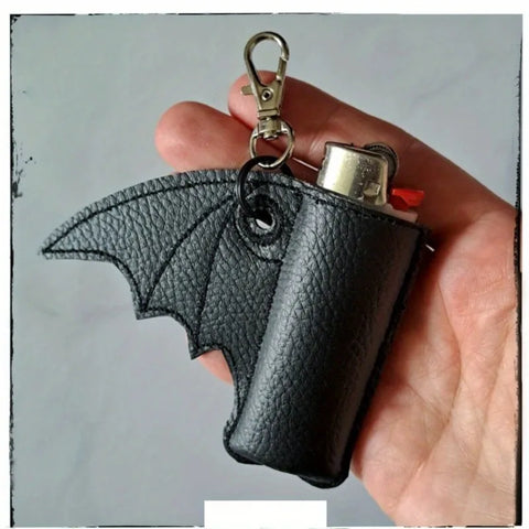 Bat Wing Lighter Holder Keychain