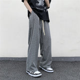 Wide Leg Plaid Trousers