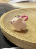Fluffy Pig Keychain