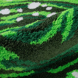 Rick And Morty Green Portal Tufted Rug