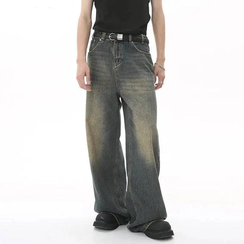Wide Leg Washed Denim