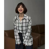 Baggy Plaid Womens Blouse