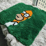 Homer Simpson Disappearing Bush Tufted Rug