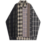 Vintage Patchwork Plaid Shirt