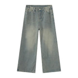 Wide Leg Washed Denim