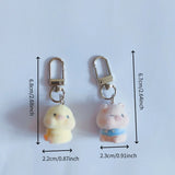Fluffy Pig Keychain