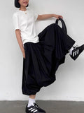 Elastic Waist Puffy Long Skirt