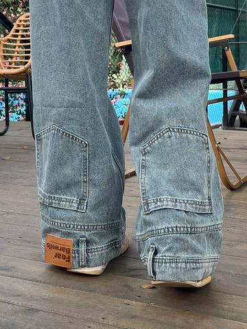 Retro Baggy Reversed High Waisted Jeans