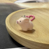 Fluffy Pig Keychain