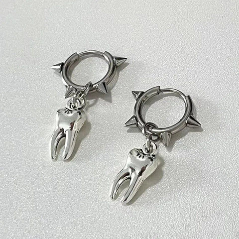 Tooth Spike Hoop Earrings