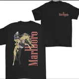 Washed Vintage Marlboro Cotton Crew Neck Tee