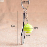 Tennis Racket & Ball Keychain