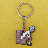 Rick Sitting On The Toilet Loneliness Keyring