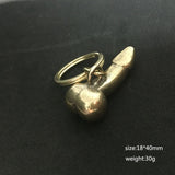 Solid Brass Balls Keychain