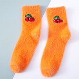 Fuzzy Fruit Socks