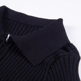 Ribbed Zip Up Sweater