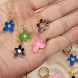 Stainless Steel Flower Necklace + Earring