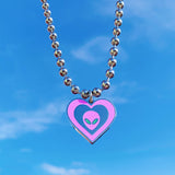 Pink Alien Necklace