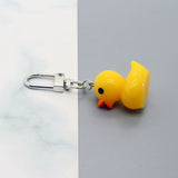 Rubber Yellow Duck Keychain