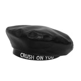 "Crush On You" Leather Beret