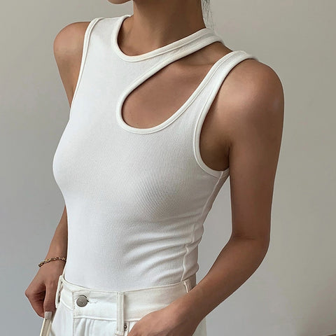 Double Strap Ribbed Top