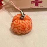 Small Smooth Brain Pendant Charms
