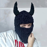 Knitted Devil Balaclava