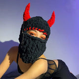 Knitted Devil Balaclava