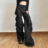 Wide Leg Ruched Trousers