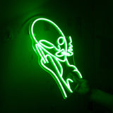 Alien Smoking Neon Sign