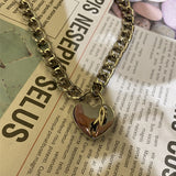 Heart Shape Lock & Key Necklace