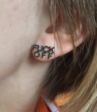 F Off Earrings