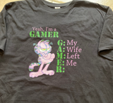 "Yeah I'm A Gamer" Garfield Tee