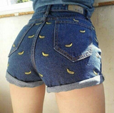 "Banana" Jean Shorts