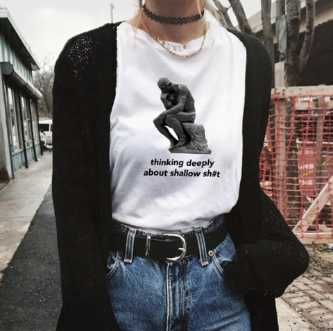 "Thinking Deeply About Shallow Shit" Tee