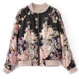 Vintage Floral Bomber Jacket