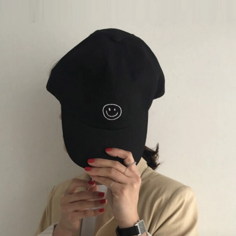 Embroidered Smile Hat