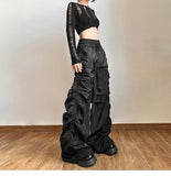 Wide Leg Ruched Trousers