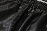 Leather Look Single Stripe Joggers