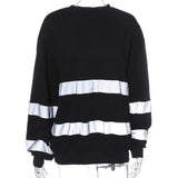 3M Reflective Striped Oversized Pullover