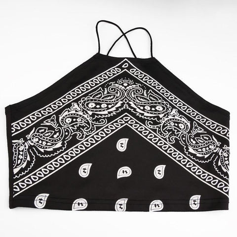 Bandana Spaghetti Strap Crop Top