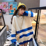 Oversized Striped Pullover