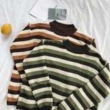 Striped Knitted Pullover Sweater