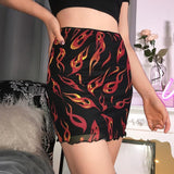 Flaming Mini Skirt