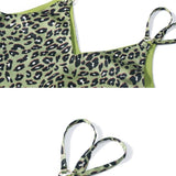 Green Leopard Slip Dress