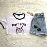 "Sorry I Cant I Have Plans with My Cat" Ringer Tee