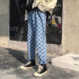Vintage Faded Checker Jeans